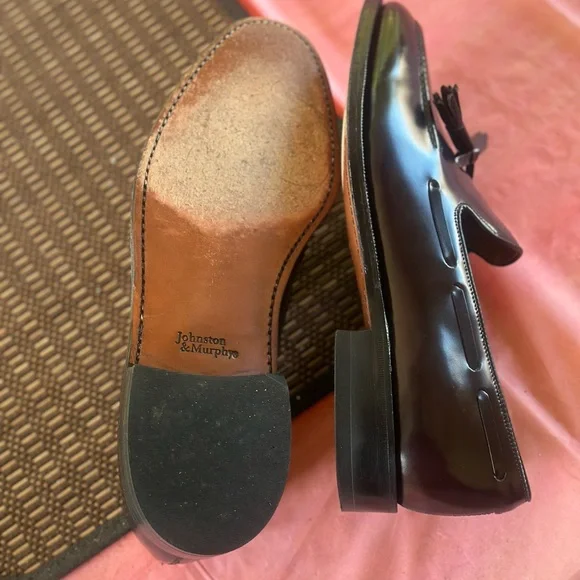 Johnston & Murphy Rich Brown Leather Tassel Loafers - Picture 6 of 8